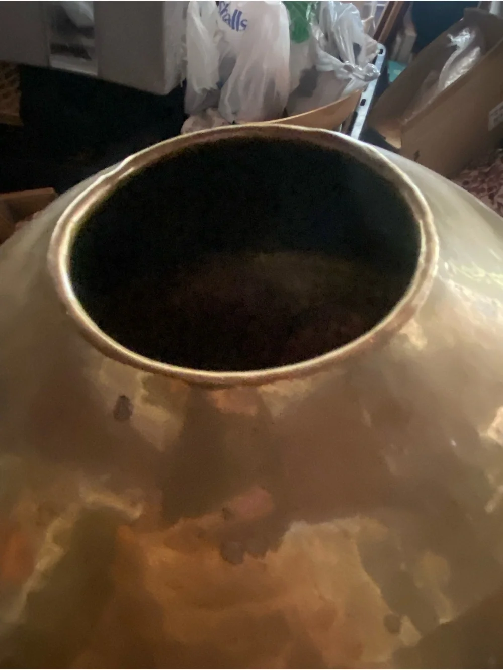 Hammered Metallic Decorative Vase - Brass last pic for comparison